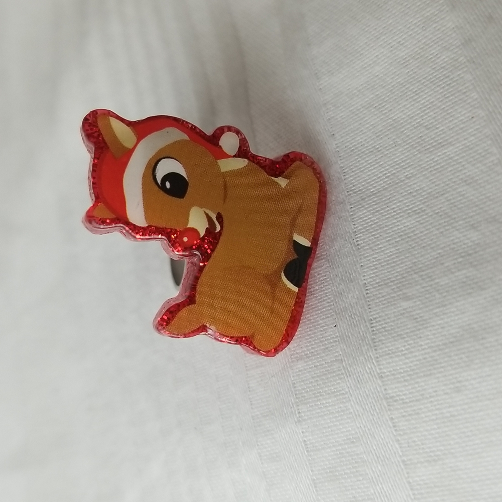 New Rudolf Red Nosed Reindeer Ring